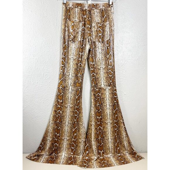 Saints & Hearts Large (27x37) Snake Bell Bottom Festival Costume Disco Pants EUC - Picture 2 of 11